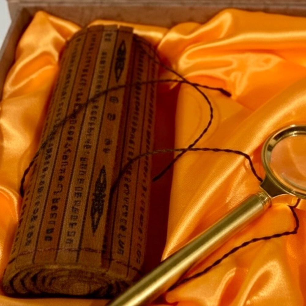 Bamboo Scroll And Magnifying Glass And Beautiful Case - Picture 3 of 8